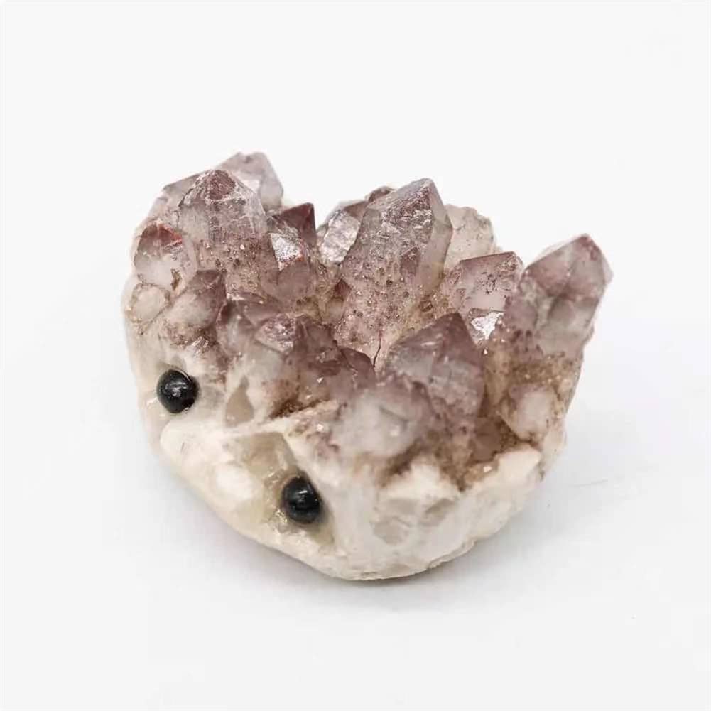 RaeGan 1pc 4cm-5.5cm Natural Clear Quartz Specimen Hedgehog Gift for Decoration Beautiful Crystal (Size : 1pc 5cm)