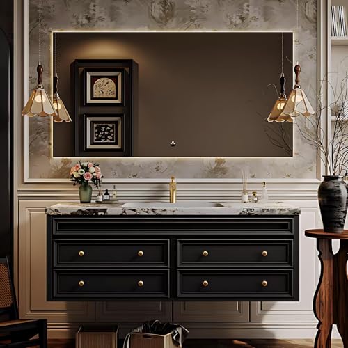 Genpai Floating Bathroom Vanity - Multiple Drawer Storage | White