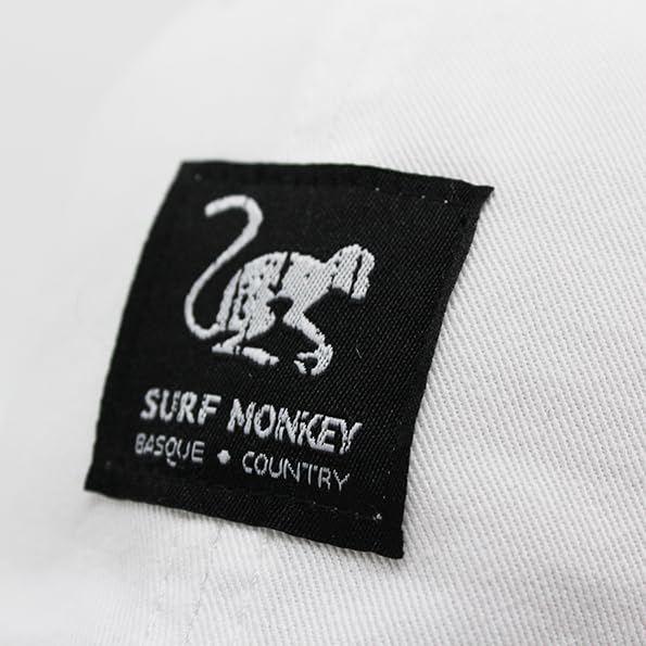 Klasyczna czapka z daszkiem Surf Monkey® - czapka z daszkiem o splocie skośnym bez struktury (biała)