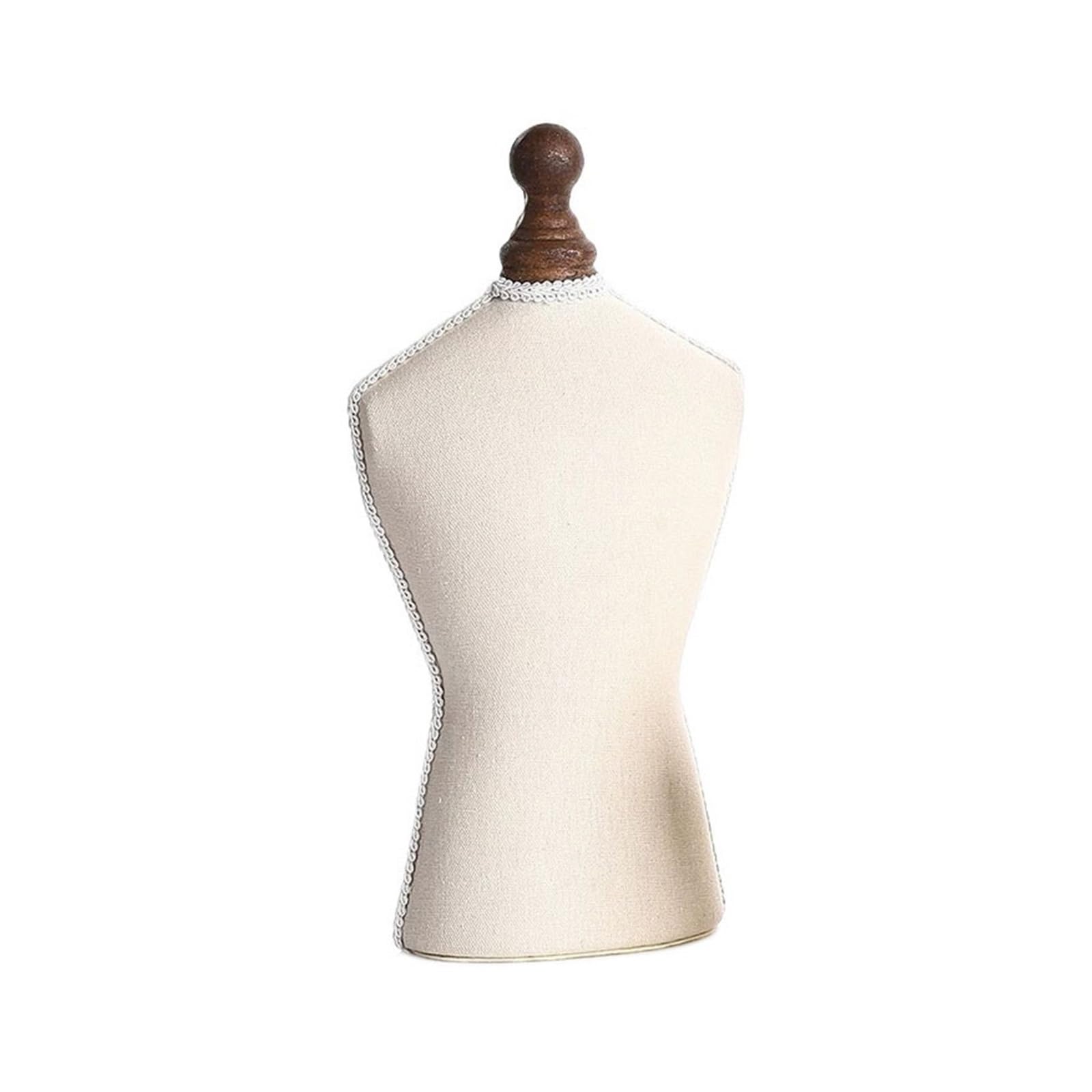 FAJNUZI2024 Jewellery Display Stand Mannequin Bust Linen Jewellery Holder Creative Art Necklace Display Stand for Home Store