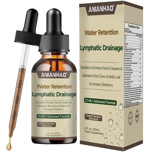 Lymphatic Drainage Drops Water Detox Water Balance Support Lymphatic Drainage Supplement Promotes The Efficient Drainage of The Lymphatic System to Promote Overall Health 60ml