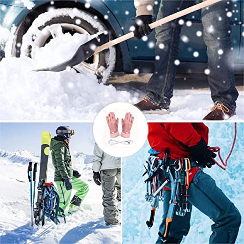 USB verwarmde handschoenen winter elektrische verwarmingshandschoenen voor vrouwen, thermisch verwarmde handschoenen, handwarmers voor vrouwen, waterdichte lederen verwarmingshandschoenen voor rijden, fietsen (roze) - Afbeelding 7