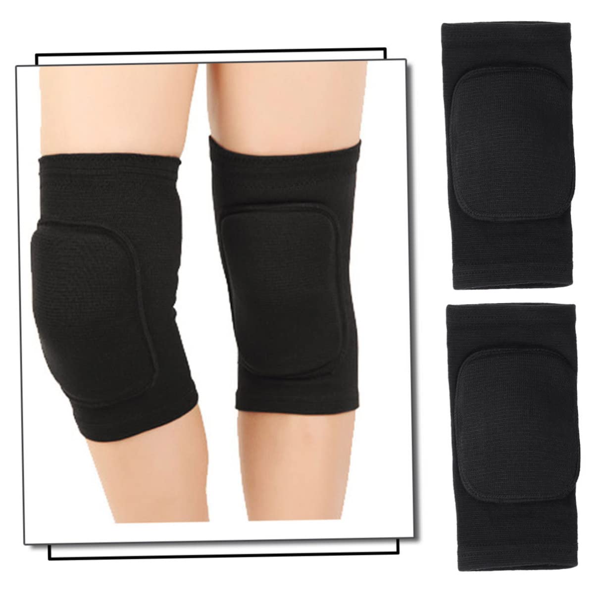 NOLITOY Cycling Pads Protective Pad Child Pad Kneepads Kneeler Sponge Elastic Brace Thin Pads Adult Pads Brace for Sports Pro Pads Black