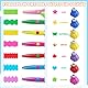 14 Stück Kinder Bastelscheren Set,Kinderschere ab 2 jahre für Kunsthandwerk,7 Stück Zick Zack Schere und 6 Stück Papierstanzer für Scrapbooking, Kinderdesig