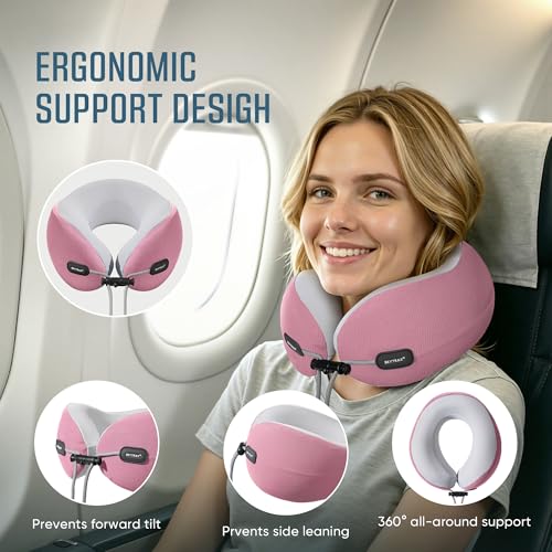 Premium Travel Neck Pillow Cooling Ice Silk Memory Foam Cervical Pillow - image 4