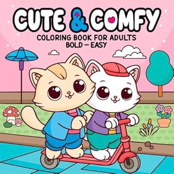 Capa do livro Cute & Comfy Coloring Book for Adults - Bold Easy - Livro de Colorir Adulto
