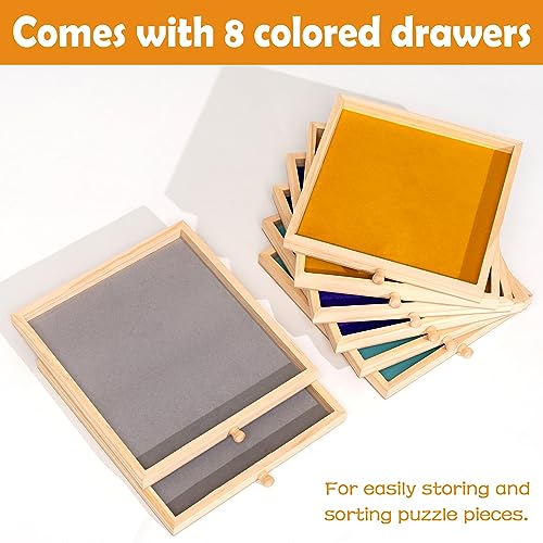 Planche de puzzle pliable 2000 pièces Tektalk avec table réglable à roulettes - 7