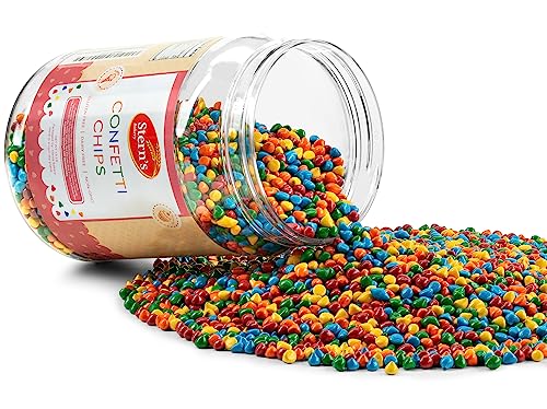 Rainbow Candy Coated Chocolate Chips | 1.5 lbs Cosmic Brownie Sprinkles | Mini Chocolate Baking Chips for Ice Cream & Cake De