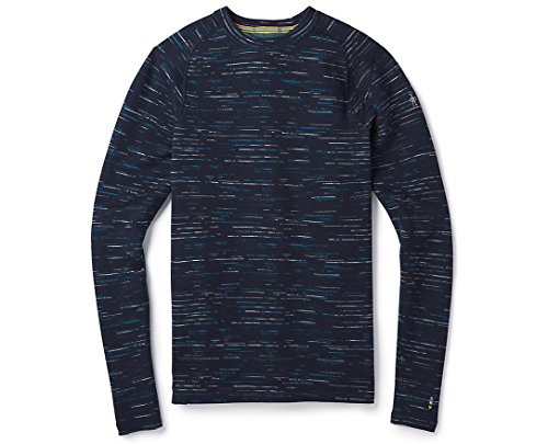 Smartwool Mens Base Layer Top - Merino 250 Wool Pattern Active Crew