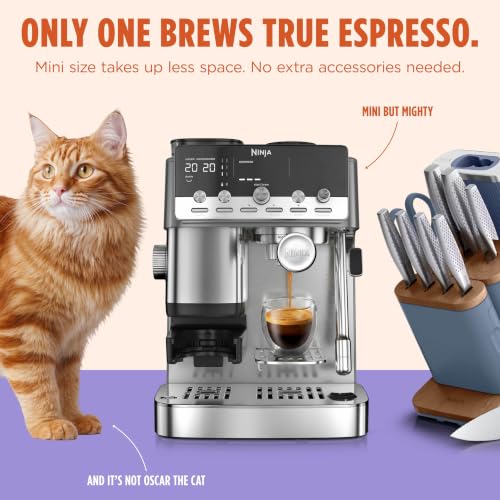 Ninja Luxe Café Mini Plus with AutoFroth, Espresso & Dr...