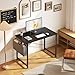 OLIXIS Computer Desk 40 Inch Home Office Desks for Small Spaces, Gaming Writing Study Work Table with Storage Bag for Bedroom, Black