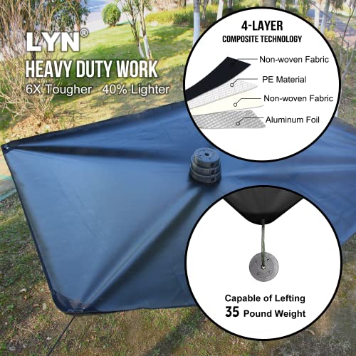 Image of LYN Heavy Duty Emergency Blanket Survival Gear Waterproof Insulated Blanket Emergency Tarp for Camping, Hiking, Bushcraft
