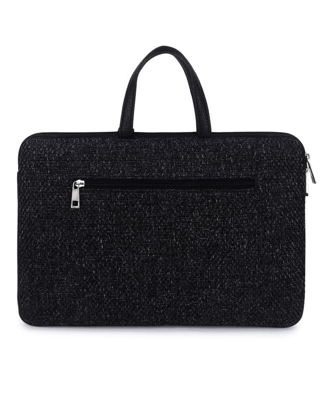Walrus Fusion II Series Black Knitted Fabric Laptop Messenger Bag | 14 Inches | Handmade Unisex Design with Outer Zip Pocket - Perfect for Professional & Casual Laptop Office Bag for Men & Women (B0D969TL54) Amazon Price History, Amazon Price Tracker