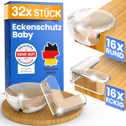 ADLERSFELD® 32x Eckenschutz Baby - (Mit Kleber von TESA...