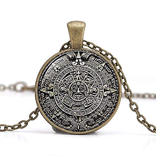 Preisvergleich Produktbild Maya-Kalender Anhänger Maya-Kalender Schmuck Aztekenkalender Maya-Anhänger Astronomie Schmuck