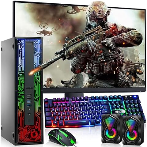 BTO HP G2 RGB Gaming PC Desktop – Intel Core i5 6th Gen, 16GB DDR4 Ram, 1TB SSD, NVIDIA GeForce GTX 1050 Ti 4GB, New 24 Inch Monitor, Windows 10 Pro – Computer Tower for PC Gamer (Renewed) Cover