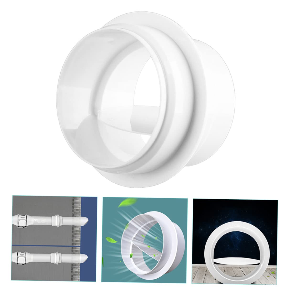 Veemoon 5stücke Duct Connector Mit Rückschlagventil Luftventil Für Einseitigen Installieren Demontieren Geeignet Für Heizungs Und Klimaanlagenventilation