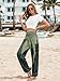 QIANXIZHAN Women's Harem Pants, High Waist Yoga Boho Trousers with Pockets Army Green M