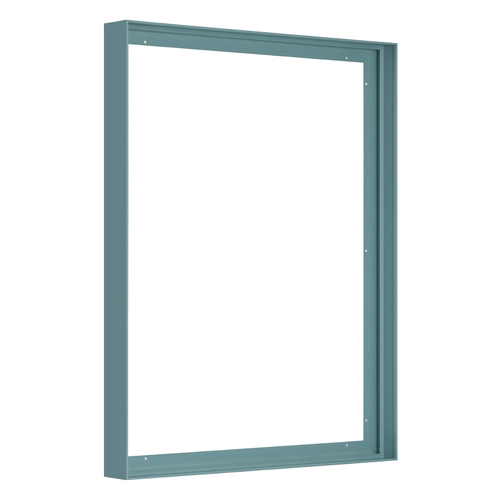 1.5" deep frame for 18x24 canvas paintings, diy metal floating frame for artists designers landscape portrait artwork, modern home office wall decor (cadet blue)