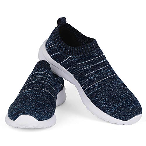 Image of Pro by Khadim's Men's Blue Casual Slip-On Sneakers