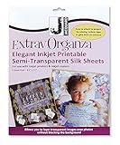 Jacquard Ink Jet Fabric 8.5'' x 11'' Silk Organza Sheets (5 Pack)