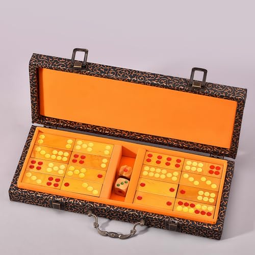 Set de Mahjong Paijiu de Madera Natural miniatura 4