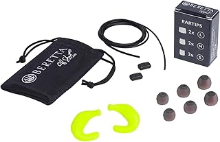 Beretta Mini Headset E2 32db SNR Soft Silicone Ergonomic Shooting Noise Protection Ear Plugs with Adjustable Cord & Soft Case - Beretta