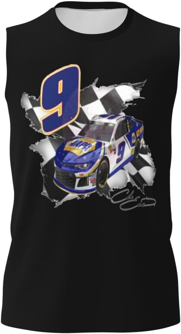 Chase-Elliott-Car-9 Men's Tanks Top A-Shirt Sleeveless T-Shirt for Sport Gym Athletic T-Shirts