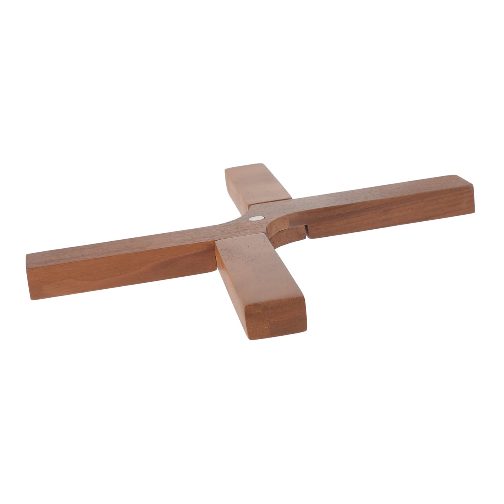 PEPLAYTAL 1Pc Foldable Walnut Pot Holder Heat Resistant Trivet Mat for Teapots Bowls and Dishes for Kitchen Dining and Picnics Easy to Clean and Space Saving Design