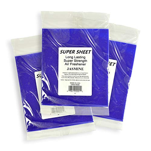 Image of Super Sheet Large (8 inchx7 inch) Under Seat Car Air Freshener, 3-PACK (Jasmine)