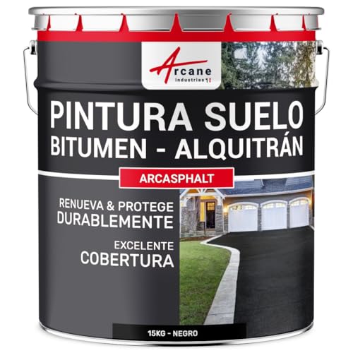 ARCANE INDUSTRIES Pintura para Asfalto - ARCASPHALT - 15 kg (hasta 30 m² en 2 Capas) Negro