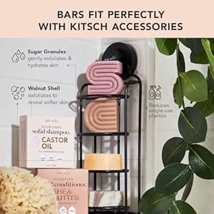 Kitsch Exfoliating Sugar Body Scrub Bar - Soap Bar for Smooth, Hydrated & Glowing Skin | Made in US | Natural Exfoliating Bar Soap for Men & Women with Sugar Scent | Sulfate Free & Paraben Free, 4 oz 2 51wc0BYHYtL. SS300