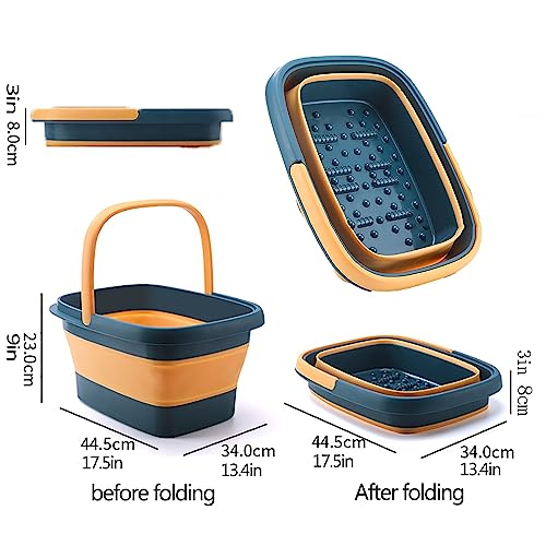 Bañera portátil plegable para pies con masaje miniatura 2