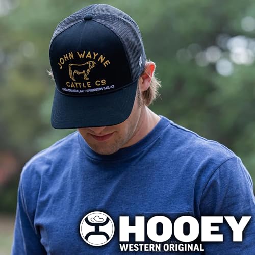 Image of HOOEY John Wayne Cattle Co. Trucker Hat - Adjustable Snapback, Mesh Baseball Cap