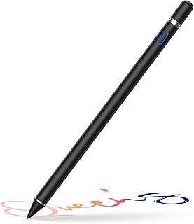 Stylus Pens for Touch Screens, Stylus Pen for iPad with Fine Point Tip & Magnetic Cap, Compatible with iPad, iPhone, Android, Tablet and Other Capacitive Touch Screen for Drawing (Black)