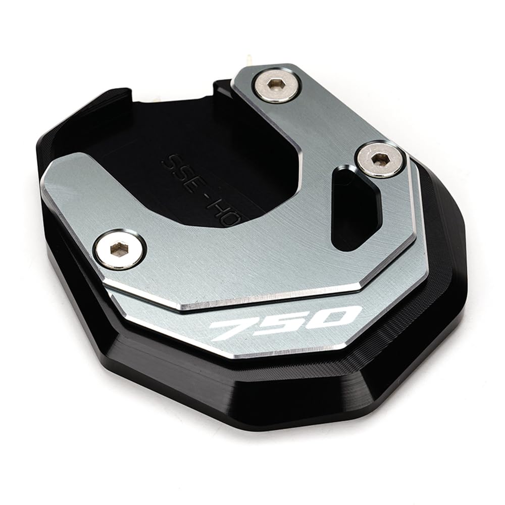 Motorrad Zubehör passend für Forza 750 NSS 750 XADV 750 NC750X 2021-2025 X-ADV 2024 2023 Forza750 NSS750 Stützplatte Seitenständer Verlängerung Motorradständer aus CNC Aluminium (Grau)