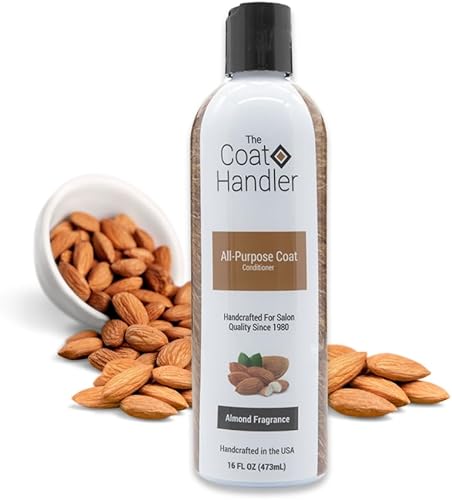 Acondicionador multiusos para perros, 16 onzas, ingredientes naturales, hecho a mano, afloja los enredos y elimina la estática, grado profesional