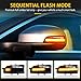 Asasytal Dynamic Indicator Turn Signal Lights Side Marker Mirror Sequential Lamp Compatible with Volvo C30 C70 S40 V40 V50 V70 S60 S80 31111090 31111102, 2 Pcs