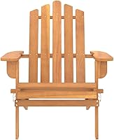 Vista 4 de Silla Adirondack para patio, madera maciza, acacia, sillas de patio, asientos al aire libre, sillas de comedor para sala de estar, terraza, patio