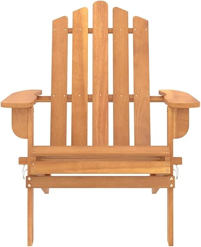 Miniatura 3 de Solid Acacia Wood Folding Adirondack Chair Outdoor Furniture Brown Foldable Garden Lounge Chair for Patio Lawn Backyard Relaxation