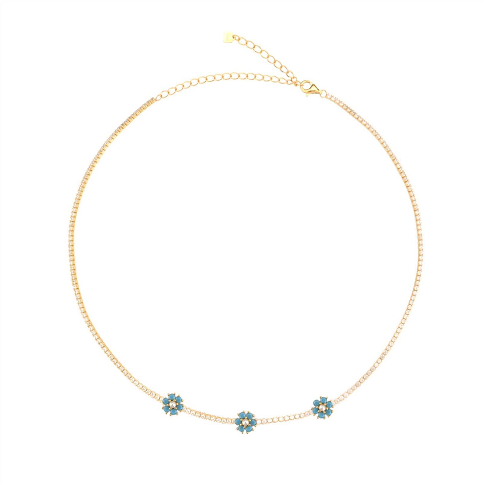 Collane Collana di Gioielli di Moda Donna 925 Collana in Argento Sterling Collana zircone Gioielli di Lusso di Lusso Banchetto Gioielli Eleganti Collana da Donna (Gem Color : Gold Pearl)
