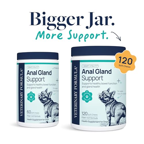 Image of Veterinary Formula Anal Gland Support for Dogs - Vet-Formulated No Scoot Chews with Pumpkin, Ginger, Agave Inulin & Probiotics - Supports Scooting, Stool Quality & Digestive Health, 120 Soft Chews