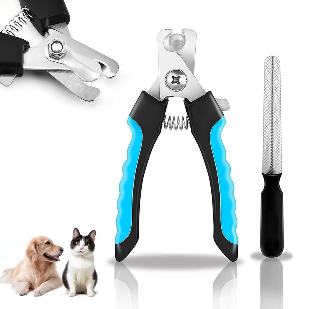 Dog Nails Clippers with Safety Guard for Large, Medium and Small Breed Professional Pet Nail Clippers Suitable for Dog,Cats,Rabbits,parrots,Guinea Pigs to Avoid Over Cutting,Professional Grooming Tool
