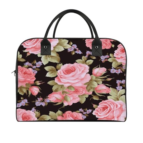 Bolso tote rosa con cierre y correa ajustable para laptop miniatura 3