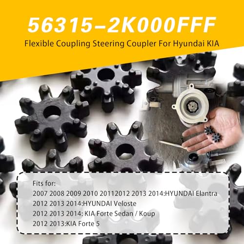 Leediga LEEJL501BL-1207 4 Pcs Car Flexible Steering Coupler, Plastic Steering Column, 56315-2K000Fff Coupling Replacements, Automotive Parts thumb #2