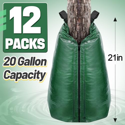 Image of 12Pcs 20 Gallon Tree Watering Bag, Slow Release Drip Irrigation Bags