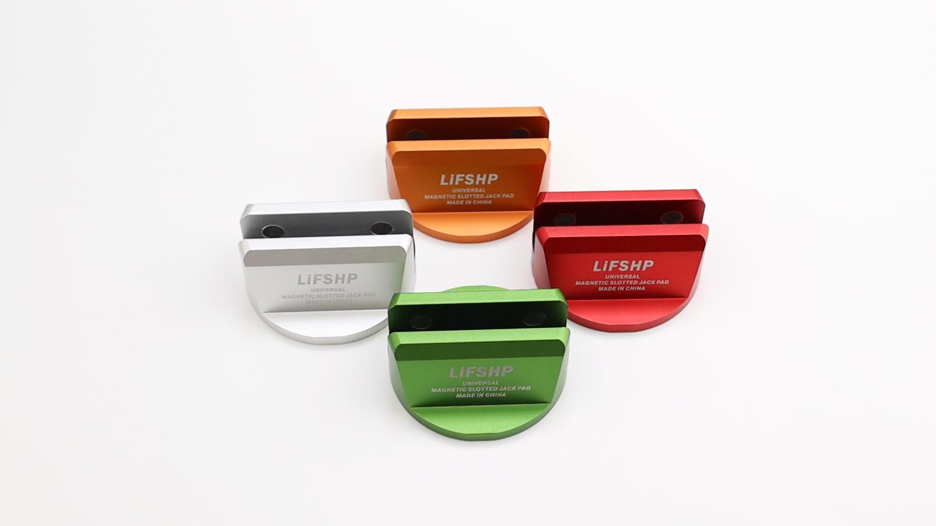 LIFSHP Universal Aluminum Grooved Magnetic Jack Pad, Jacking Puck