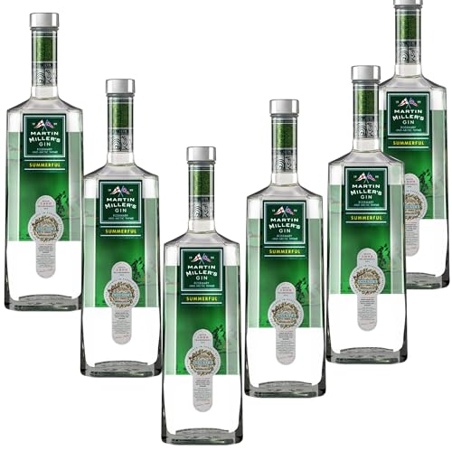 Martin Miller’s Gin Premium – Ginebra Inglesa con Agua de Manantial Islandés – 40% Vol – Pack 6 Botellas de 700 ml