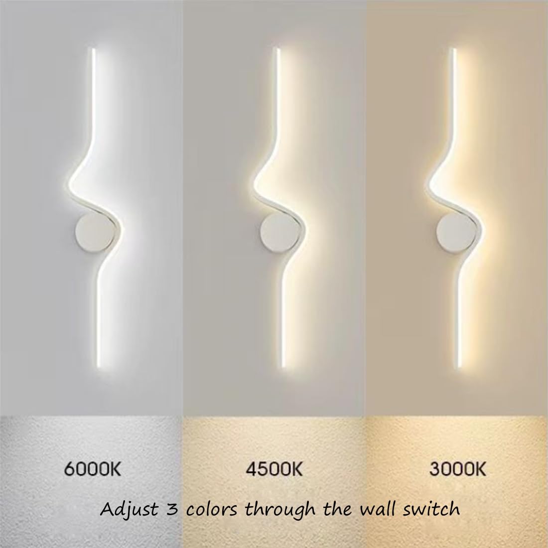 Moderna lampada da parete per interni o corridoio, a LED, dimmerabile, 3