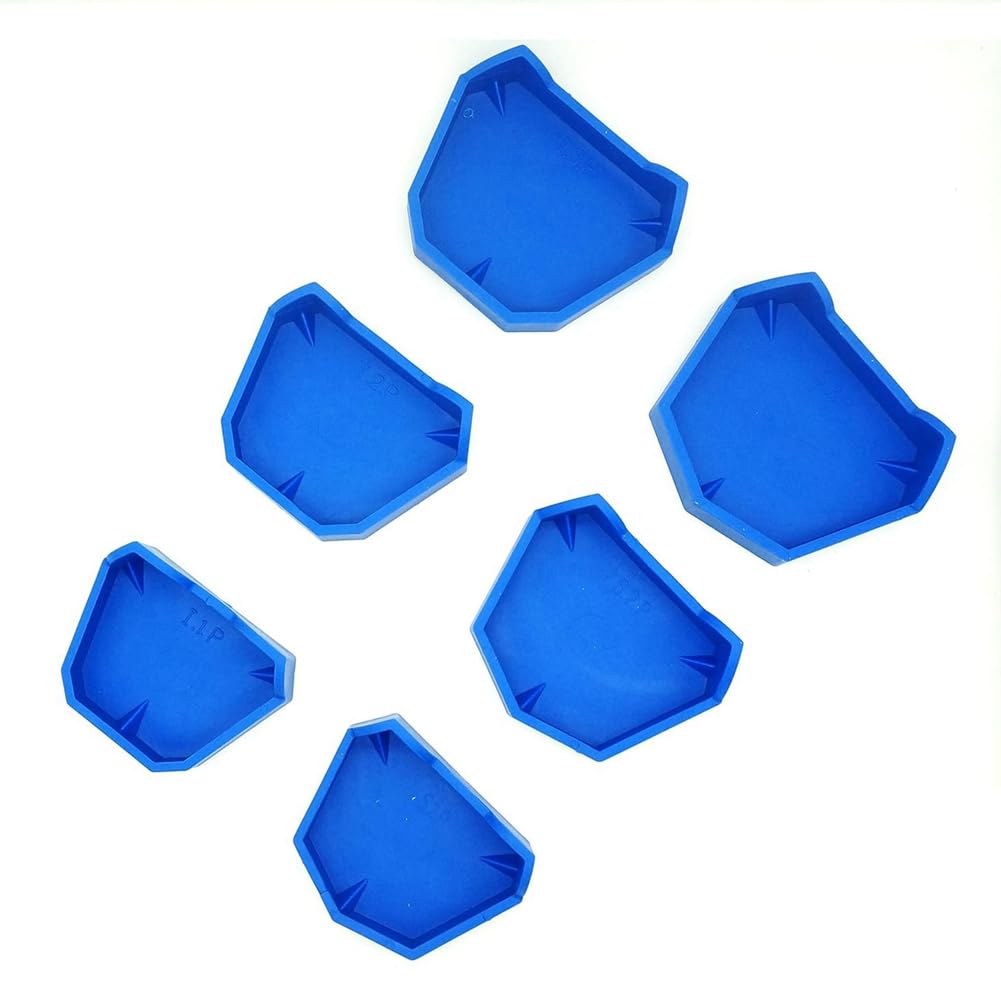 Ginobili Blue Silica Gel Lot de 6 moules de base pour moulage de laboratoire en plâtre